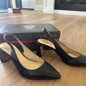 Vince Camuto Classic Black Slingback Heels Hamden